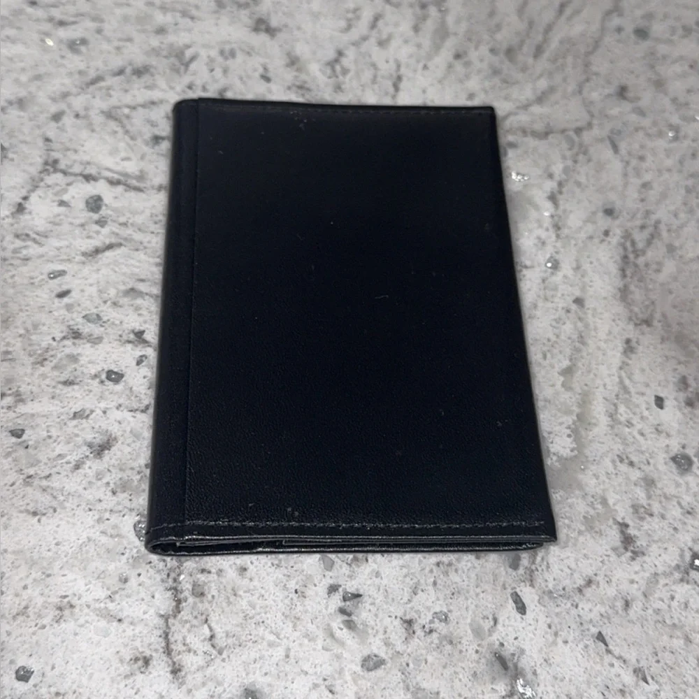 GIVENCHY Wallet Black Leather Card Case 4X3 Holder AUTHENTIC